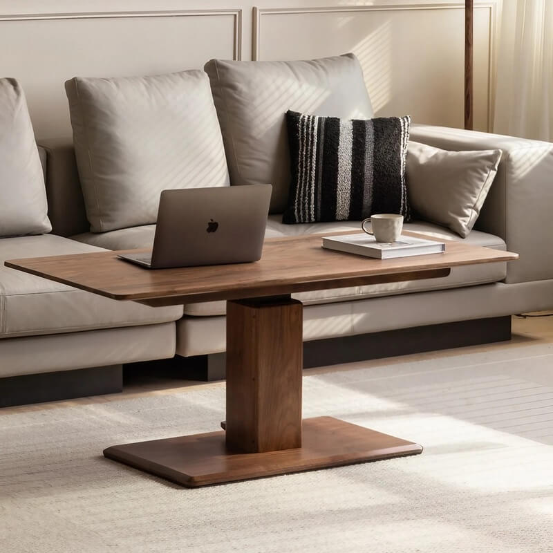24″ Rectangle Adjustable Height Desk - LiftTop Solid Natural Wood