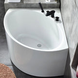 29.92″ Acrylic Deep Soaking Corner Tub - Modern Style - Sector Standalone