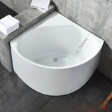 29.92″ Acrylic Deep Soaking Corner Tub - Modern Style - Sector Standalone