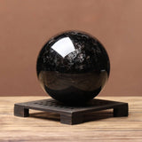 3.1″ Crystal Ball Smoky Quartz Black Feng Shui Decor for Office Living Room