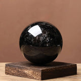 3.1″ Crystal Ball Smoky Quartz Black Feng Shui Decor for Office Living Room