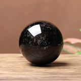 3.1″ Crystal Ball Smoky Quartz Black Feng Shui Decor for Office Living Room
