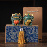 3.4″ Stone Fortune Lion Feng Shui Decor Suitable for Office Living Room