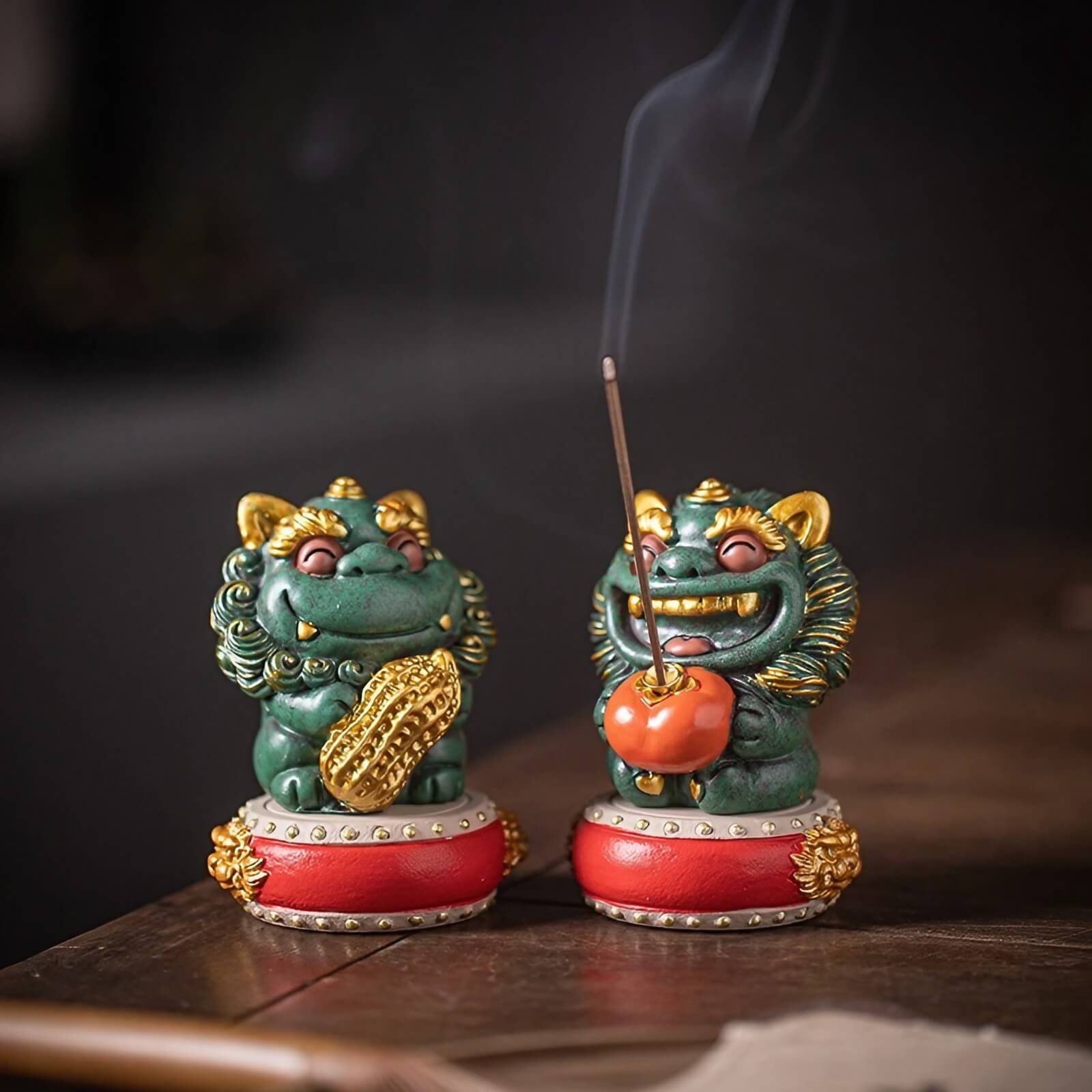 3.4″ Stone Fortune Lion Feng Shui Decor Suitable for Office Living Room