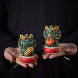 3.4″ Stone Fortune Lion Feng Shui Decor Suitable for Office Living Room