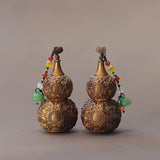 3.5″ Pure Copper Gourd Feng Shui Decor for Office and Living Room