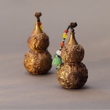3.5″ Pure Copper Gourd Feng Shui Decor for Office and Living Room