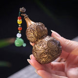 3.5″ Pure Copper Gourd Feng Shui Decor for Office and Living Room