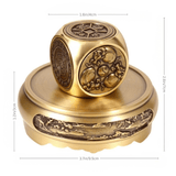 3.7″ Feng Shui Decor Brass Six Sided Rotating Money Wheel for Office Living Room