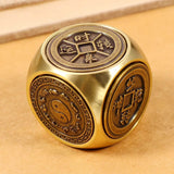 3.7″ Feng Shui Decor Brass Six Sided Rotating Money Wheel for Office Living Room