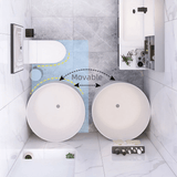 31.5″ Acrylic Soaking Bathtub - Round Modern Freestanding Style