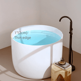 31.5″ Acrylic Soaking Bathtub - Round Modern Freestanding Style