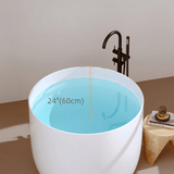 31.5″ Acrylic Soaking Bathtub - Round Modern Freestanding Style