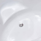 31.5″ Irregular Corner Tub - Deep Soaking, Modern Acrylic Bathtub Step