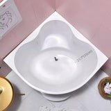 31.5″ Irregular Corner Tub - Deep Soaking, Modern Acrylic Bathtub Step