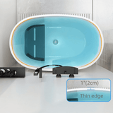 31.5" Oval Soaking Bathtub - Modern Acrylic Freestanding Design