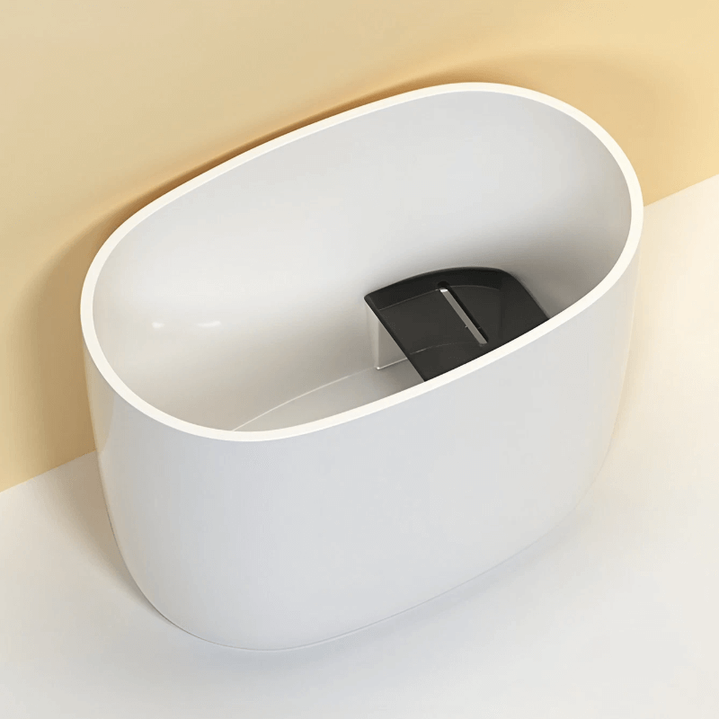 31.5" Oval Soaking Bathtub - Modern Acrylic Freestanding Design