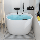 31.5" Oval Soaking Bathtub - Modern Acrylic Freestanding Design