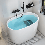 31.5" Oval Soaking Bathtub - Modern Acrylic Freestanding Design