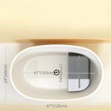 31.5" Oval Soaking Bathtub - Modern Acrylic Freestanding Design