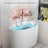 31.5" Oval Soaking Bathtub - Modern Acrylic Freestanding Design