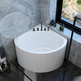 31.5″ Sector Shaped Acrylic Corner Tub - Deep Soaking, Modern Style, Standalone