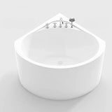 31.5″ Sector Shaped Acrylic Corner Tub - Deep Soaking, Modern Style, Standalone