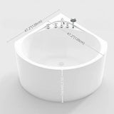 31.5″ Sector Shaped Acrylic Corner Tub - Deep Soaking, Modern Style, Standalone