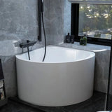 31.5″ Sector Shaped Acrylic Corner Tub - Deep Soaking, Modern Style, Standalone