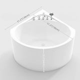 31.5″ Sector Shaped Acrylic Corner Tub - Deep Soaking, Modern Style, Standalone