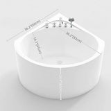 31.5″ Sector Shaped Acrylic Corner Tub - Deep Soaking, Modern Style, Standalone