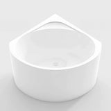 31.5″ Sector Shaped Acrylic Corner Tub - Deep Soaking, Modern Style, Standalone