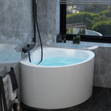 31.5″ Sector Shaped Acrylic Corner Tub - Deep Soaking, Modern Style, Standalone
