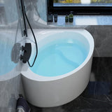 31.5″ Sector Shaped Acrylic Corner Tub - Deep Soaking, Modern Style, Standalone