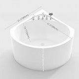 31.5″ Sector Shaped Acrylic Corner Tub - Deep Soaking, Modern Style, Standalone