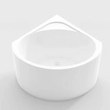 31.5″ Sector Shaped Acrylic Corner Tub - Deep Soaking, Modern Style, Standalone