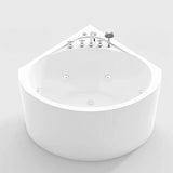31.5″ Sector Shaped Acrylic Corner Tub - Deep Soaking, Modern Style, Standalone