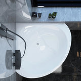 31.5″ Sector Shaped Acrylic Corner Tub - Deep Soaking, Modern Style, Standalone
