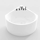 31.5″ Sector Shaped Acrylic Corner Tub - Deep Soaking, Modern Style, Standalone