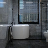 31.5″ Sector Shaped Acrylic Corner Tub - Deep Soaking, Modern Style, Standalone