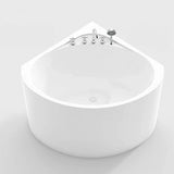 31.5″ Sector Shaped Acrylic Corner Tub - Deep Soaking, Modern Style, Standalone