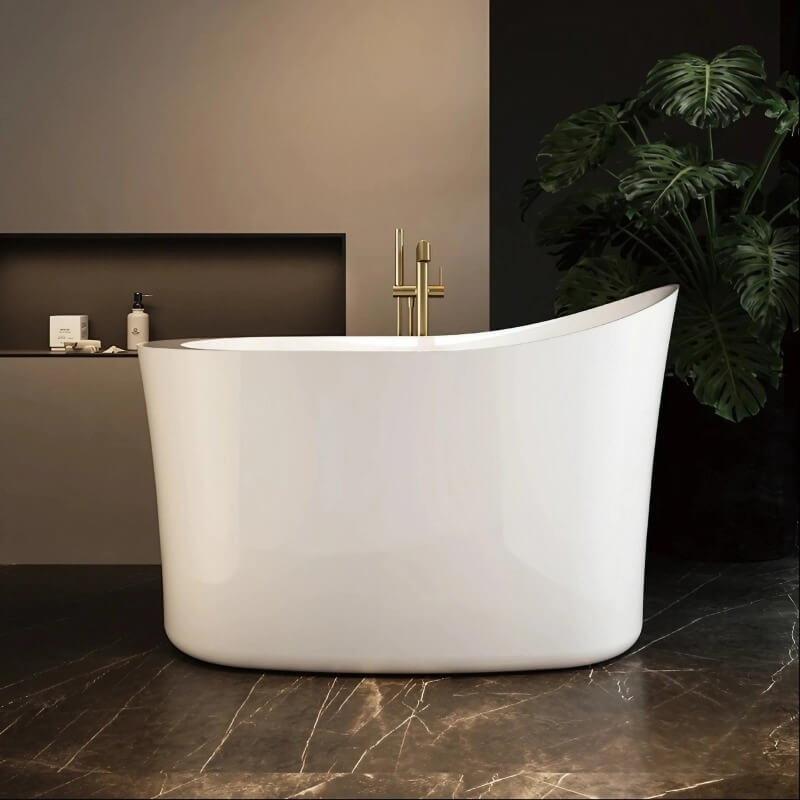 31″ Oval Deep Soaking Bathtub - Acrylic Modern Style