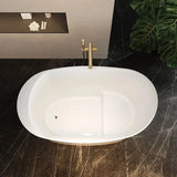 31″ Oval Deep Soaking Bathtub - Acrylic Modern Style