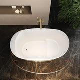 31″ Oval Deep Soaking Bathtub - Acrylic Modern Style