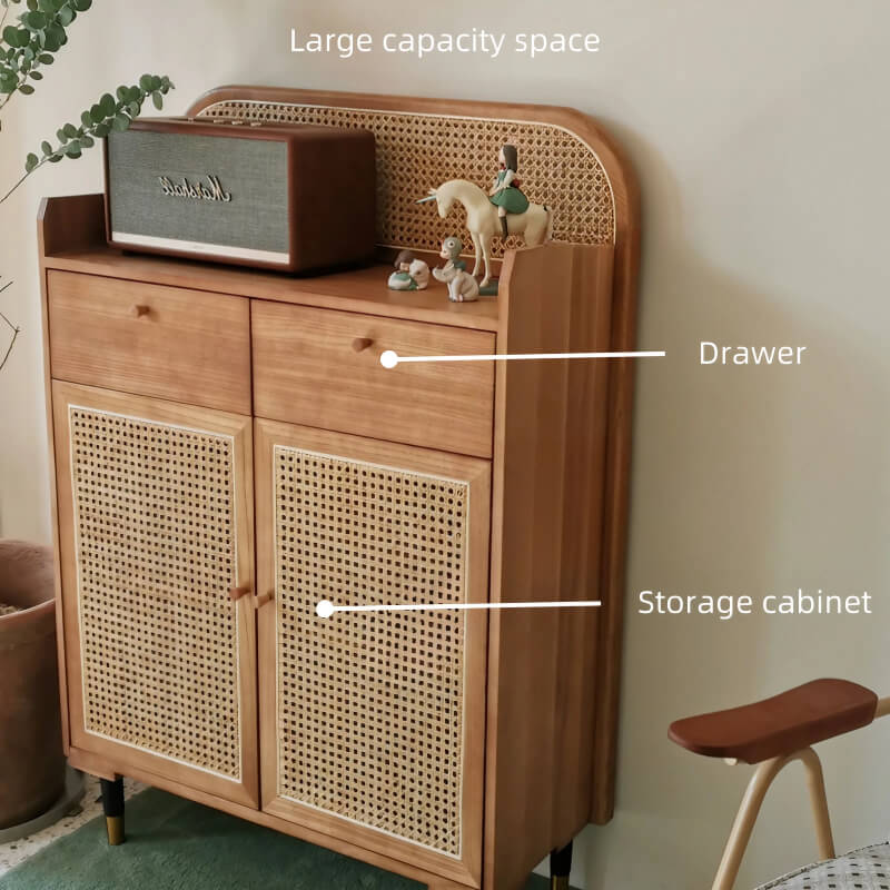 dresser with shoe storage 32" Rattan Dresser