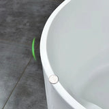 35.43″ Corner Tub - Standalone Modern Irregular Deep Soaking Acrylic Bath