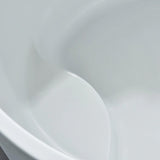 35.43″ Corner Tub - Standalone Modern Irregular Deep Soaking Acrylic Bath