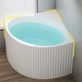 35.43″ Sector Shape Deep Soaking Corner Tub - Standalone, Modern Acrylic
