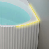 35.43″ Sector Shape Deep Soaking Corner Tub - Standalone, Modern Acrylic