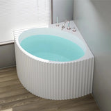 35.43″ Sector Shape Deep Soaking Corner Tub - Standalone, Modern Acrylic